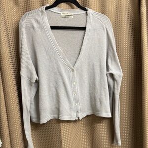 Urban Outfitters Gray Button Front Top